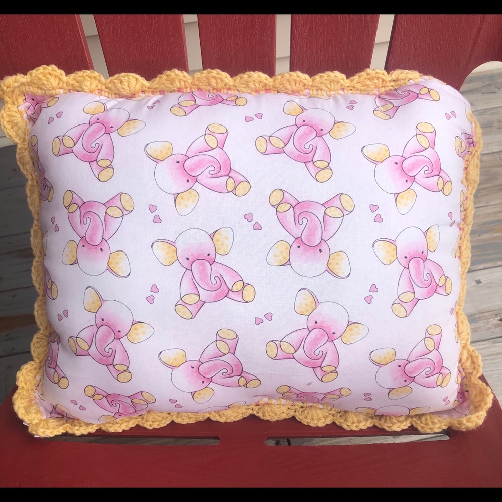 Kids Pillow , crochet pillow